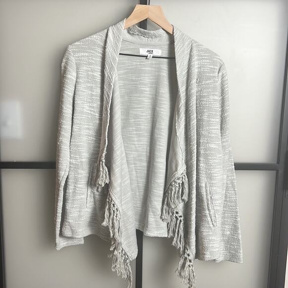 JACK BY BB DAKOTA ALPINE FRINGE COTTON CARDIGAN Size Small - Picture 2 of 9